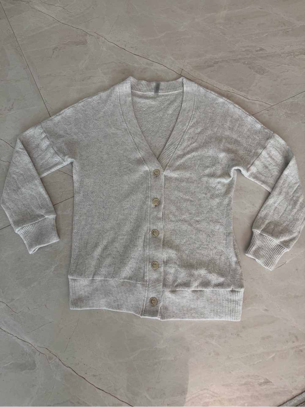 intimissimi Cream V-Neck Button Front Cardigan S